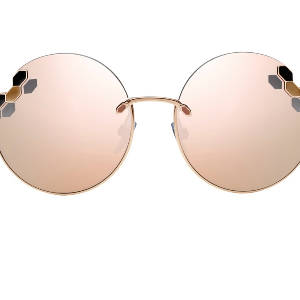 Bulgari Rose Gold Round Sunglasses